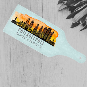 Planche À Découper Coordinates de Philadelphie