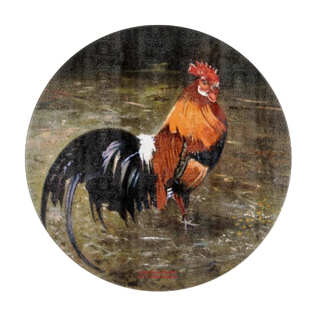 Planche À Découper Coq/Gaulois/Rooster (Devant)