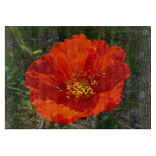 Planche À Découper Coquelicot Rouge d'Alaska Fleur Colorée