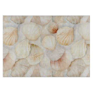 Planche À Découper Coquilles de Mer Crème Sable Plage Ivoire 