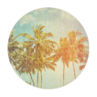 Planche À Découper Côte tropicale des Palmiers : Film Vintage.