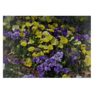 Planche À Découper Coteau de panneaux violets et jaunes