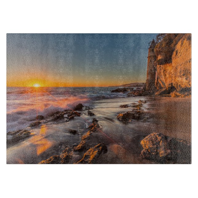 Planche À Découper Coucher de soleil à Victoria Beach (Devant)