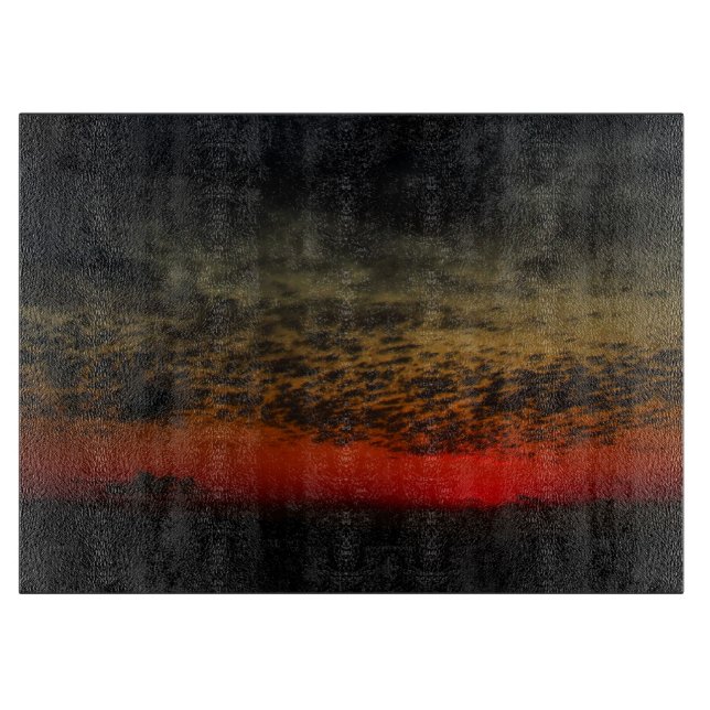 Planche À Découper Coucher de soleil avant la tempête (Devant)