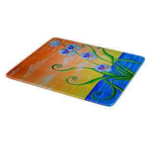 Planche À Découper Coucher de soleil sur l'orchidée