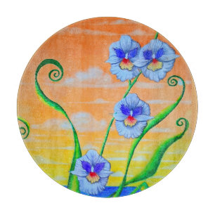 Planche À Découper Coucher de soleil sur l'orchidée