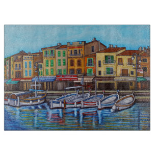 Planche À Découper Couleurs de Cassis Décoratif Verre Coupe