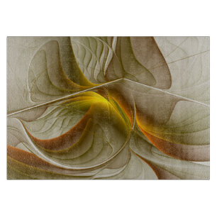 Planche À Découper Couleurs de métaux précieux, art fractal abstrait