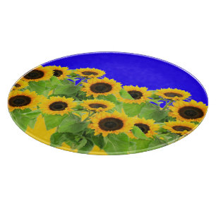 Planche À Découper Coupe de tournesol en Ukraine Couleurs du drapeau