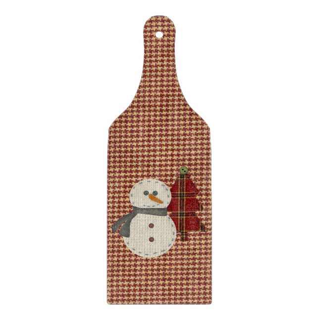 Planche À Découper Coupe de verre de Noël (Devant)