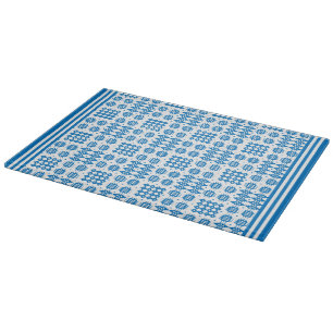 Planche À Découper Coupe : Motif de Tapisserie galloise, Bleu clair