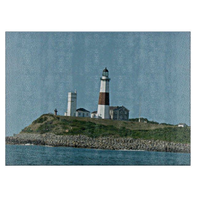 Planche À Découper Coupez au phare de Montauk de point (Devant)