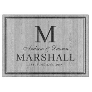 Planche À Découper Couples BBQ personnalisés Noms Cadeau Mariage rust