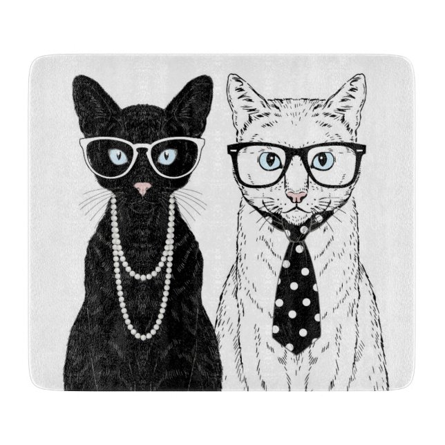 Planche À Découper Couples de chat (Devant)