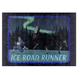 Planche À Découper Coureur de route sur glace