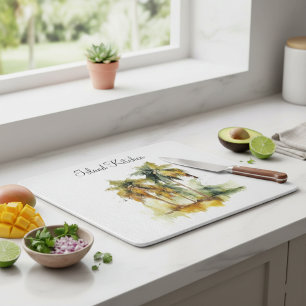 Planche À Découper Couvert de verdure émeraude, personnalisé