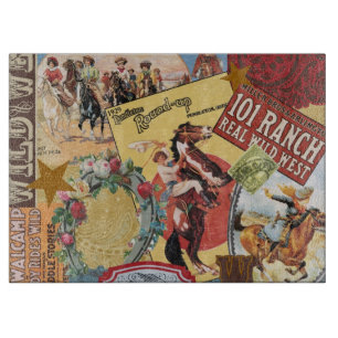 Planche À Découper cow-girl occidentale vintage moderne