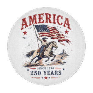 Planche À Découper Cowboy Patriotique 250 Ans Amérique 1776 2026