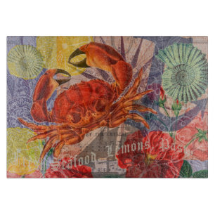 Planche À Découper Crabe Plage Nautique Art de la mer
