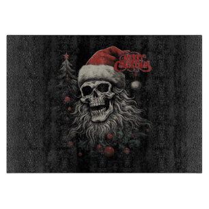 Planche À Découper Crâne de squelette Noël joyeux drôle Santa apparié