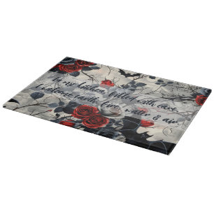 Planche À Découper Créez vos propres roses gothiques grises noires ro