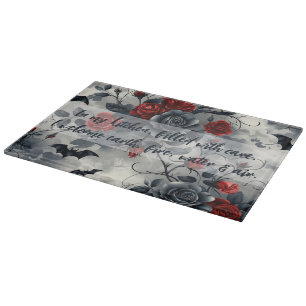Planche À Découper Créez vos propres roses noires et rouges chauves-s