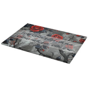 Planche À Découper Créez vos propres roses noires et rouges gothiques