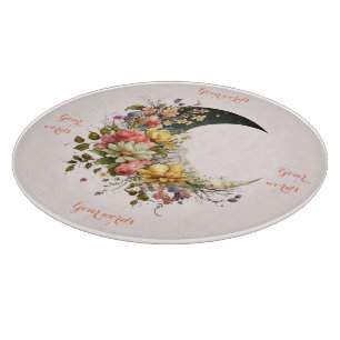 Planche À Découper Créez votre propre croissant de lune floral printa