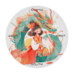 Planche À Découper Créez Votre Propre Déesse Dragon Chinoise en Jade 