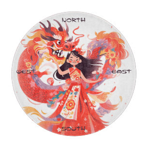 Planche À Découper Créez Votre Propre Demoiselle du Dragon Chinois Cr
