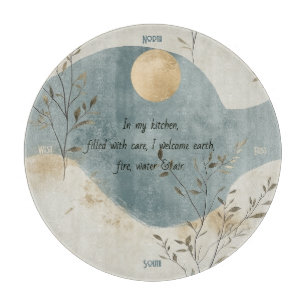 Planche À Découper Créez Votre Propre Floral Minimaliste de Lune Doré