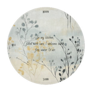 Planche À Découper Créez Votre Propre Floral Minimaliste Gris Bleu Ja