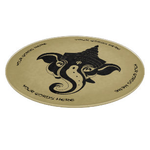 Planche À Découper Créez votre propre Ganesh noir et or
