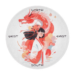 Planche À Découper Créez Votre Propre Jeune Fille Dragon Chinois de R