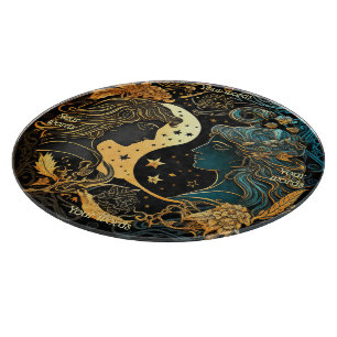 Planche À Découper Créez votre propre plateau en verre Gemini céleste