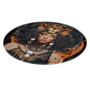 Planche À Découper Créez Votre Propre Reine Afro-Américaine Lion