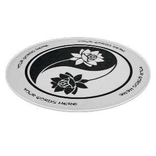 Planche À Découper Créez votre propre symbole de Yin Yang Lotus