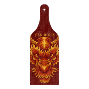 Planche À Découper Créez votre propre tête de dragon rouge