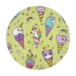 Planche À Découper Crème glacée Pop Cute : Motif animal