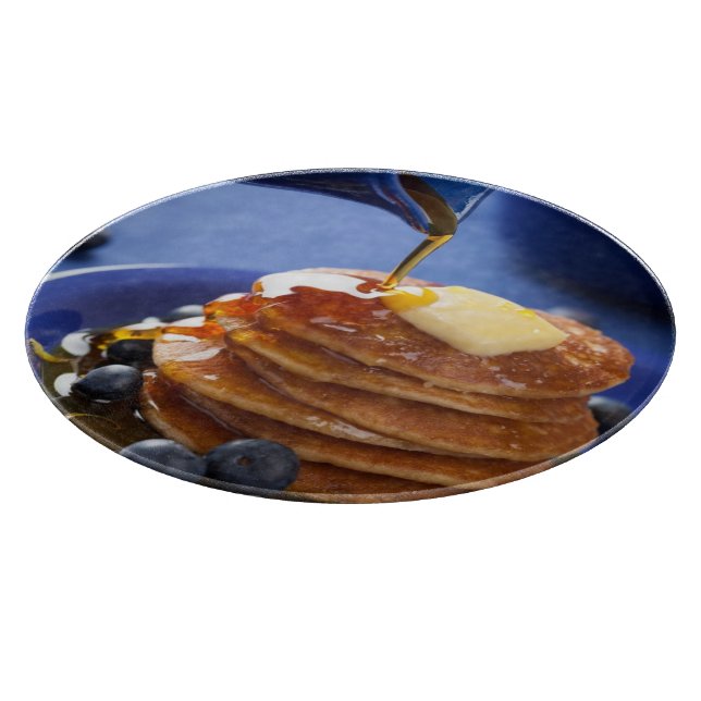 Planche À Découper Crêpes avec le sirop et la myrtille (Coin)