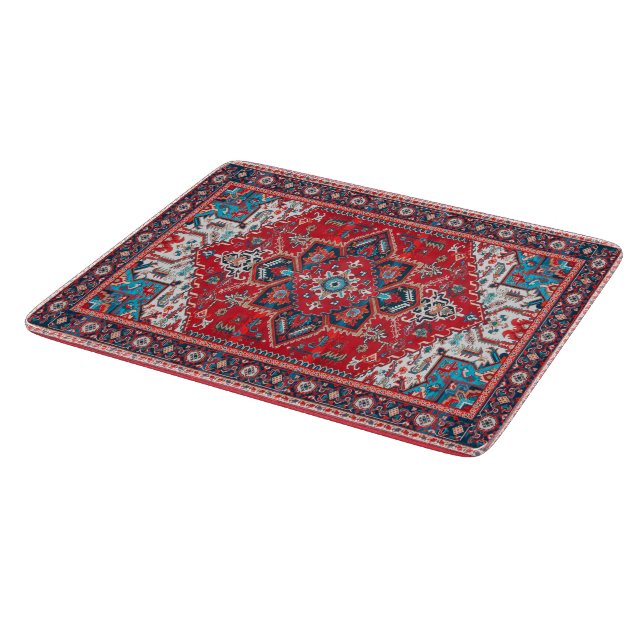 Planche À Découper Crimson Heirloom : Patrimoine marocain Rug Art (Coin)