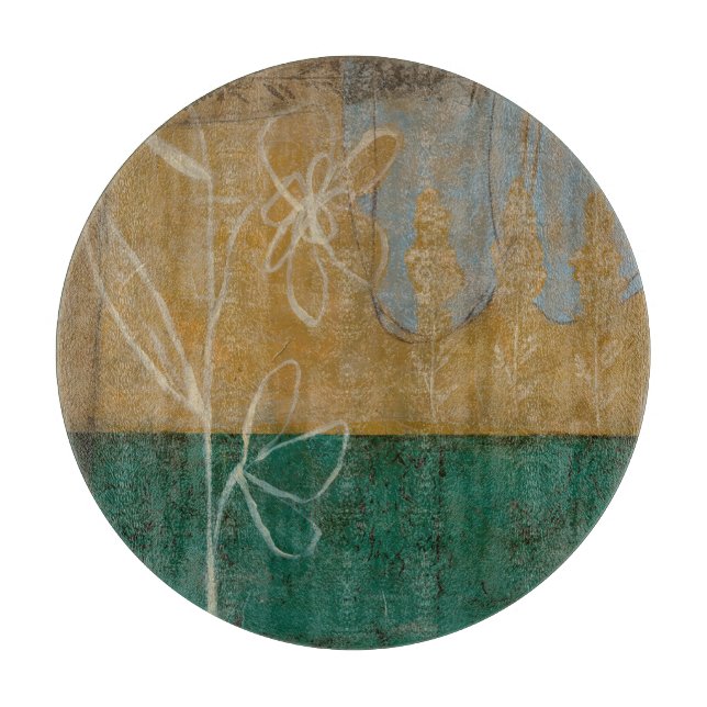 Planche À Découper Croquis floral avec Fleur sauvage et Plante (Devant)