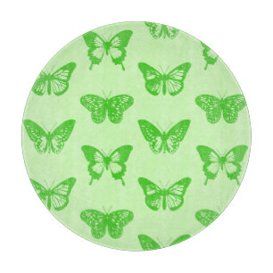 Planche À Découper Croquis papillon, vert citron