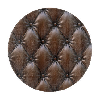Planche À Découper Cuir au chocolat : Texture luxueuse d'Upholstery
