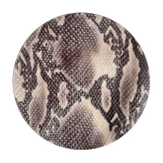 Planche À Découper Cuir serpent : texture brune transparente