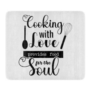 Planche À Découper Cuisine Avec Amour Fournit De La Nourriture Pour L