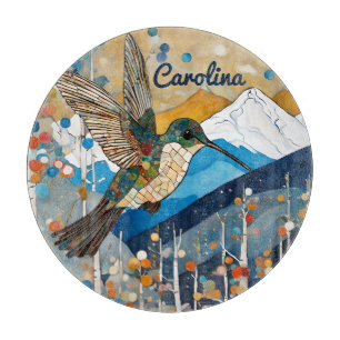 Planche À Découper Cuisine colorée de colibri