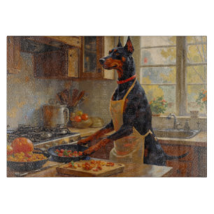 Planche À Découper Cuisine de Doberman dans la cuisine
