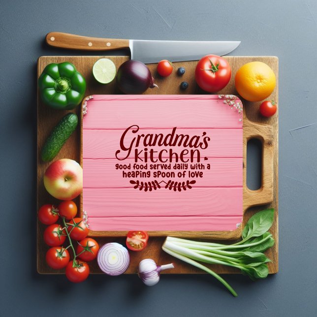 Planche À Découper Cuisine de grand-mère Bonne nourriture servie tous (Créateur téléchargé)