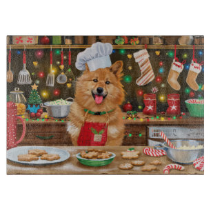 Planche À Découper Cuisine de vacances pour spitz finlandais : Noël f